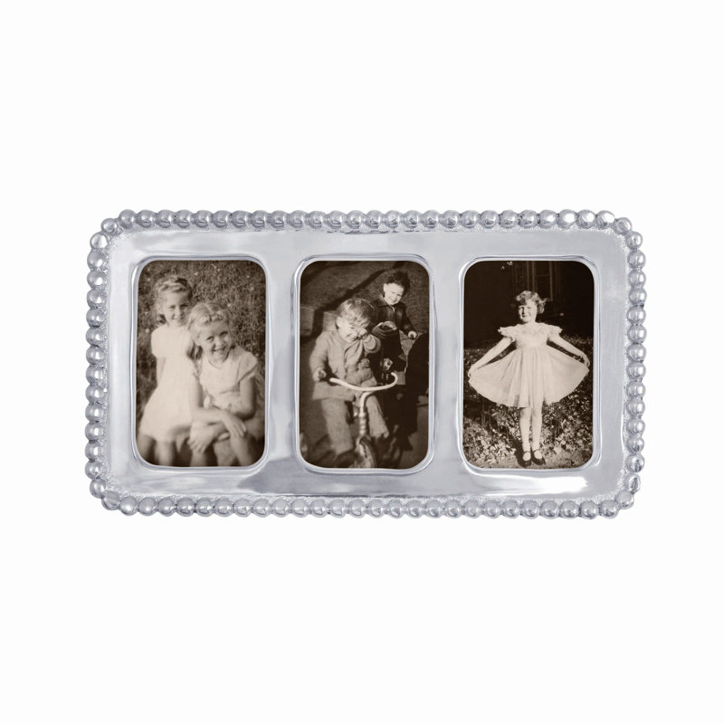 String of Pearls Silver Collage Picture Frame