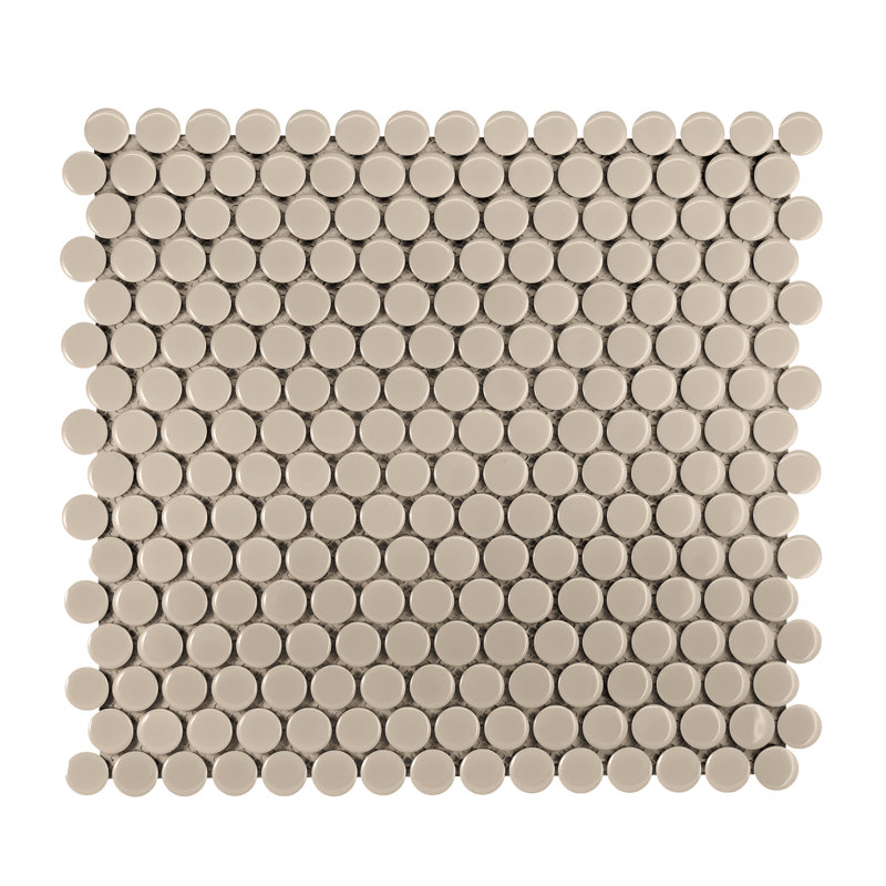 Influence White 11 in. x 12 in. Glossy Porcelain Wall Tile (19.28 sq. ft./Case), Fawn