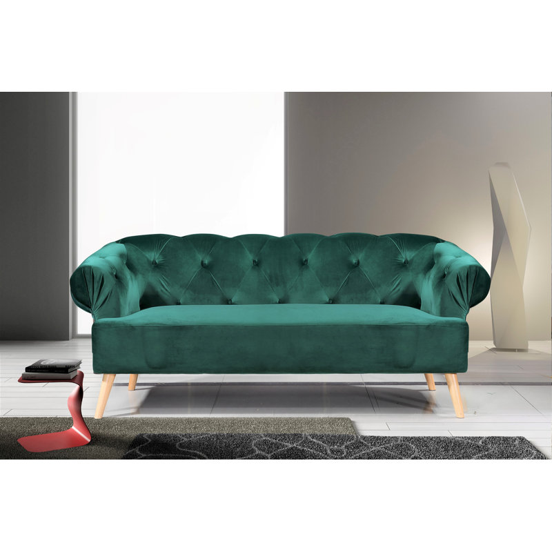 Canapé Chesterfield Everson, Vert