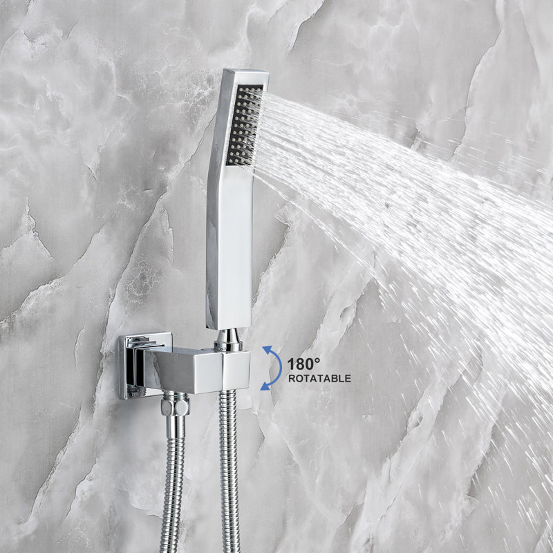 Système de douche complet avec valve brute, Chrome poli