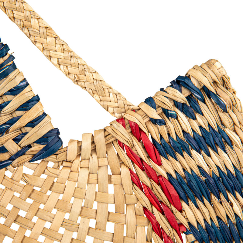 Ventilateur de mer en laine tissé à la main / suspendu, naturel et multicolore