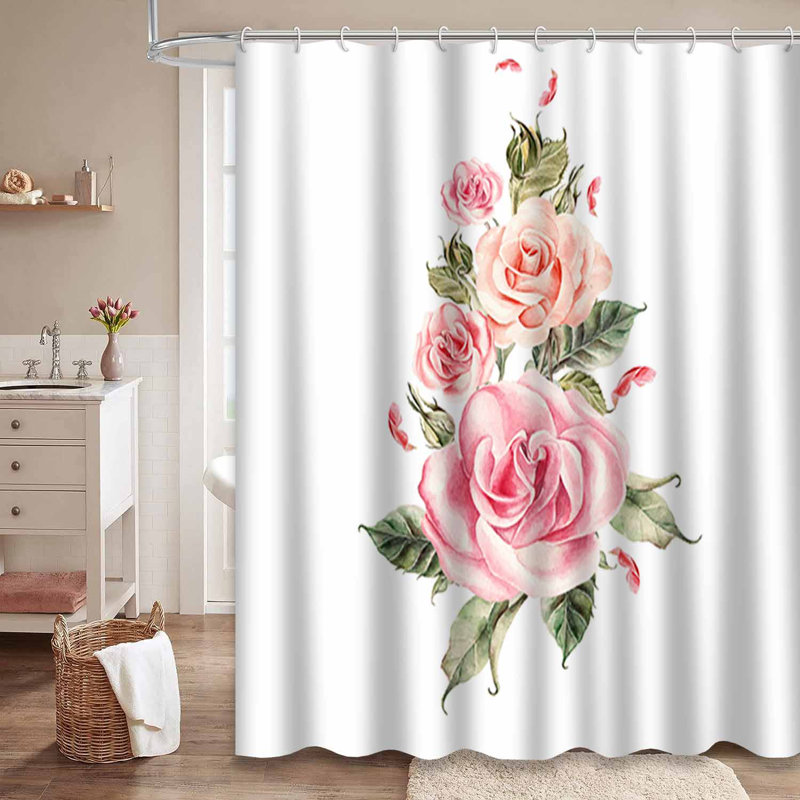 Bouquet de fleurs, aquarelle, rose, amour abstrait, art de la peinture avec 12 crochets, L 72 po x l 84 po