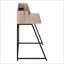 Bureaux, bureau d'ordinateur moderne de L 48 po avec huche de rangement, stratifié brun et amp; Métal noir | Taupe foncé | Panneau de particules
