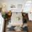 Queen Size, Solid Rubber Wooden Bed with Boucle Upholstered Headboard,