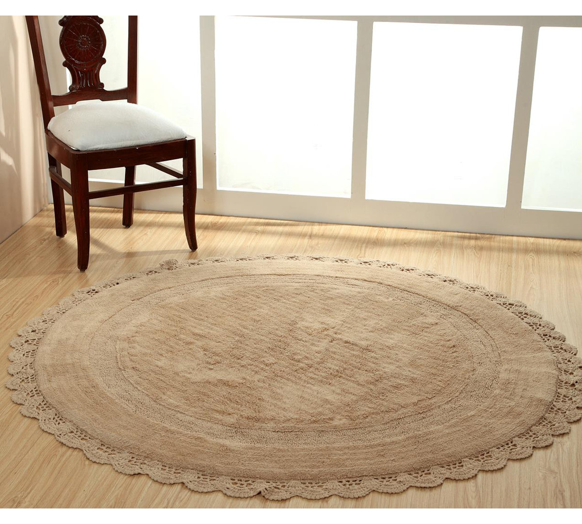 Ophelia & Co. Bullington Handmade Hand Loomed Round 5' Cotton Area Rug ...