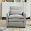Fauteuil gris confortable avec coussin à deux couches. Tissu chenille. Courbe ergonomique. Coussin lombaire amovible. Coutures élégantes. Fabrication. L 33 po x H 32,7 po Fauteuil relax pour la maison. 31,9 po surdimensionné-1866656876