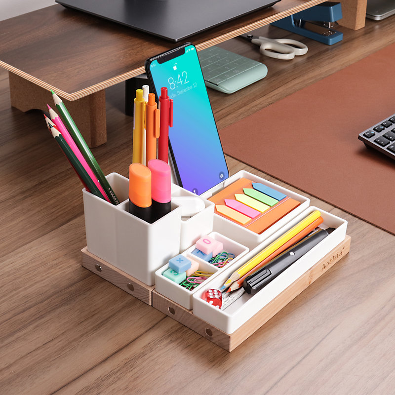 Desk Organizer, White