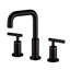 Robinet de salle de bain noir mat avec ouverture en douceur et tuyau de robinet de lavabo en laiton, cartouche en céramique 3 supports