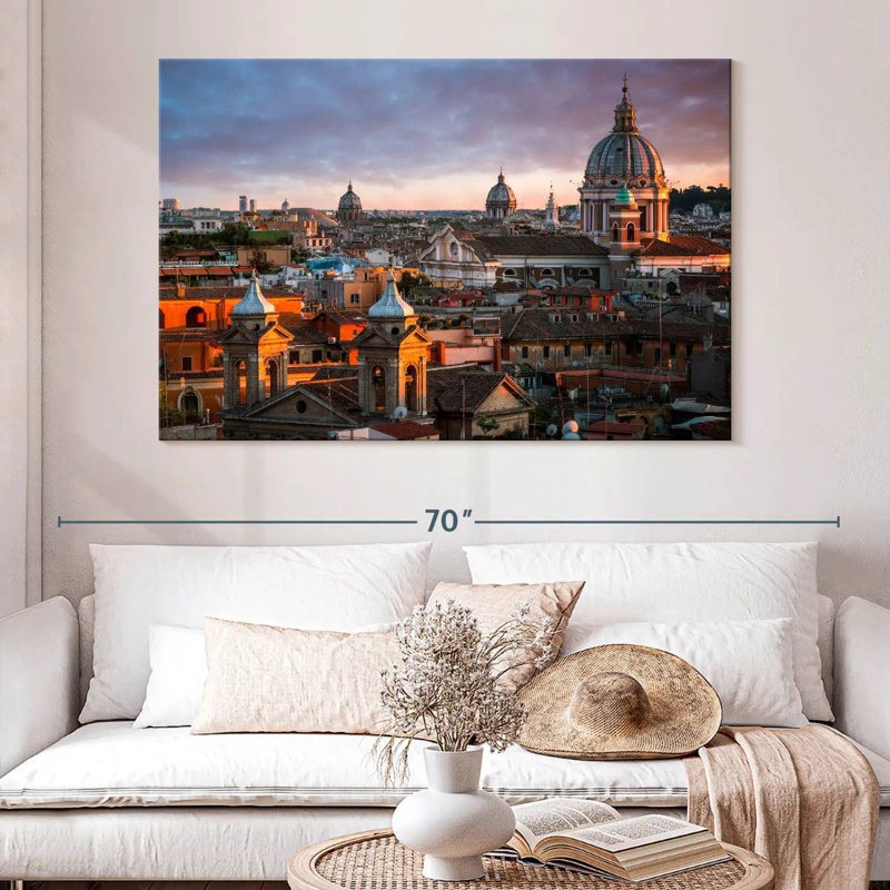 Sirci Rome, crépuscule, H 34 po x l 51 po