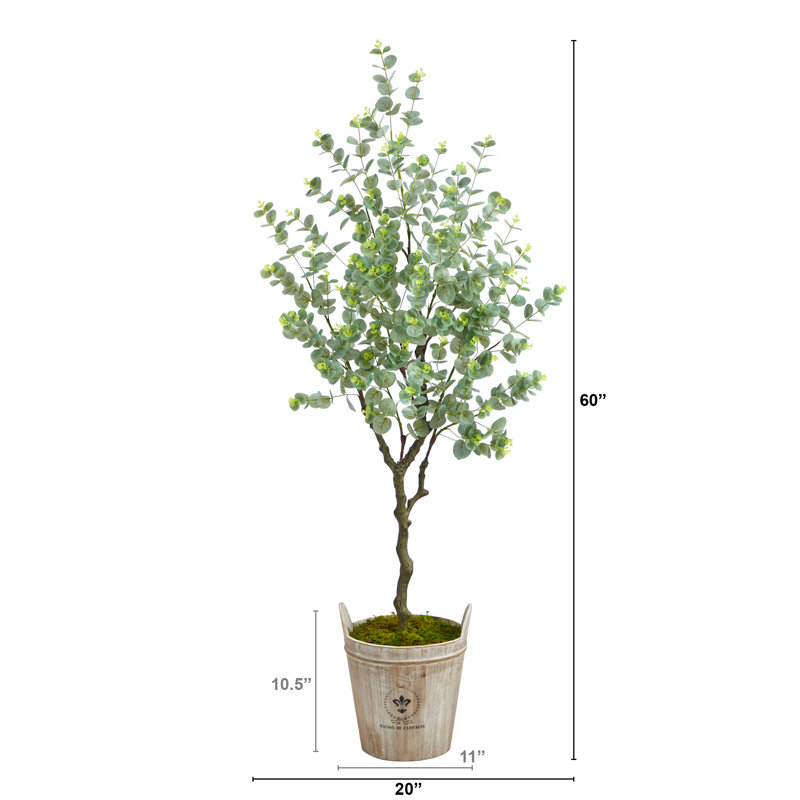 Arbre d'eucalyptus artificiel 60 po en pot