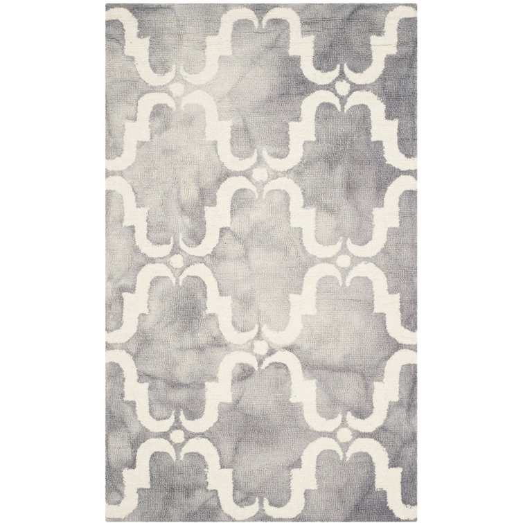Dip Dye Hand Tufted Wool Geometric Rug