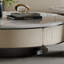 Table basse ronde en marbre clair de luxe léger-107443177
