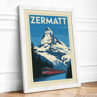 Postcard from Zermatt Vintage - Framed Print