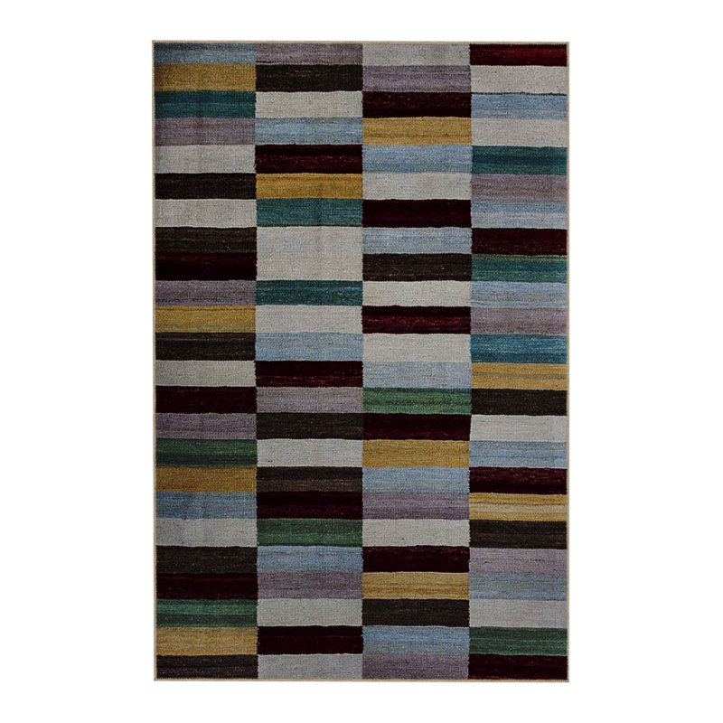 Tapis décoratif lavable à la machine multicolore, Rectangle 3 pi 3 po x 4 pi 11 po