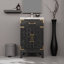 Meuble-lavabo en chêne brun avec comptoir en acrylique - miroir de 20 po x 18 po inclus-676443592