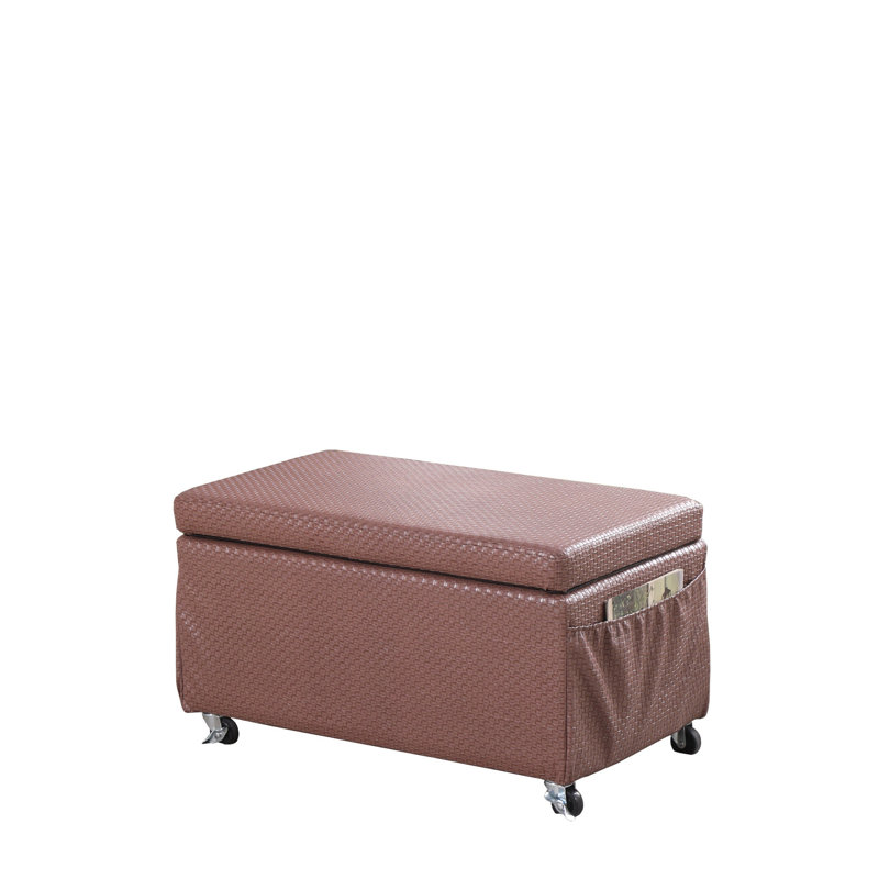 Repose-pieds de rangement marocain avec poches, Brun