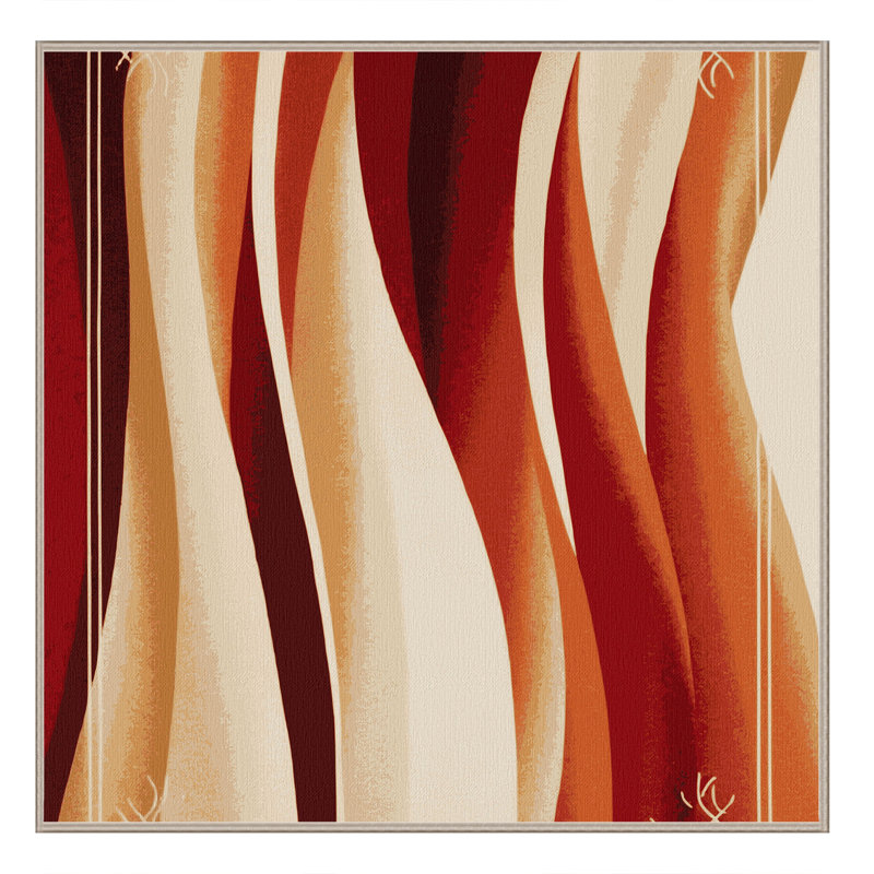 Tapis Ochre Whispers, Carré 4 pi