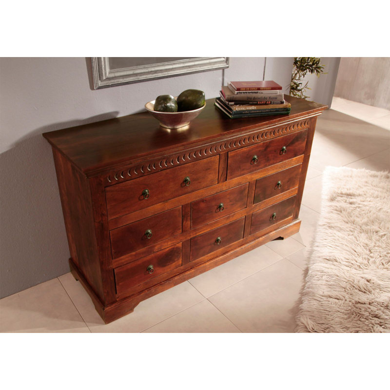 Oxford Solid Wood 145 cm W Chest of 8 Drawers
