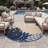 Ciann Floral Blue Multicolor Indoor / Outdoor Area Rug-1845558468