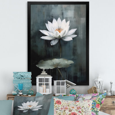 Symphonie de lotus gris gris sur toile