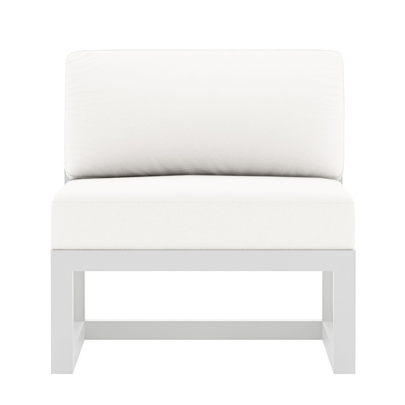Yarieli Outdoor Lounge Chair with Cushions, Natural