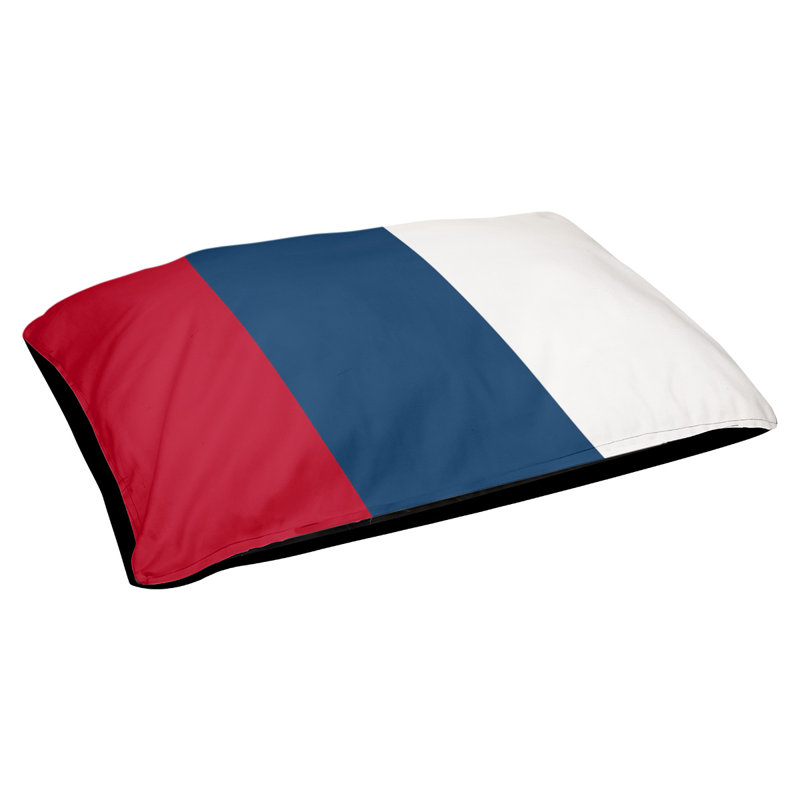 Oreiller Maryland, Très grand (l 50 po x P 40 po x H 17 po), Rouge / bleu marine / blanc