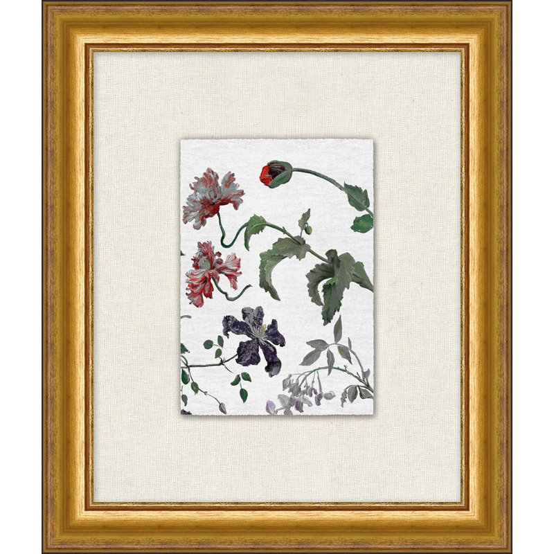 Studies Of Flowers 3 Print by Lillian August