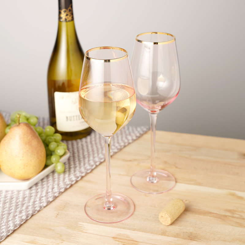 Rose Crystal White Wine Glass