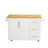 Kitchen Island Cart with 2 Door Cabinet and Three Drawers with Spice Rack, Towel Rack