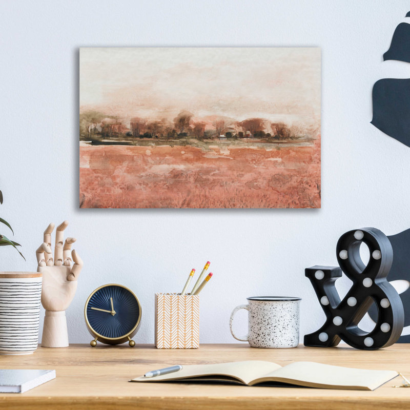 «Red Soil II» par Tim O'Toole, art mural en verre acrylique, H 12 po x l 16 po x P 0,13 po