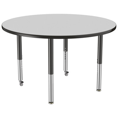 Round T-Mold Adjustable Height Activity Table