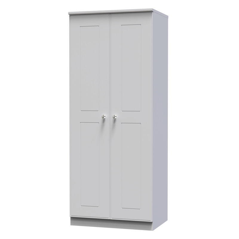 Conners Manufactured Wood Wardrobe, Grey Matt