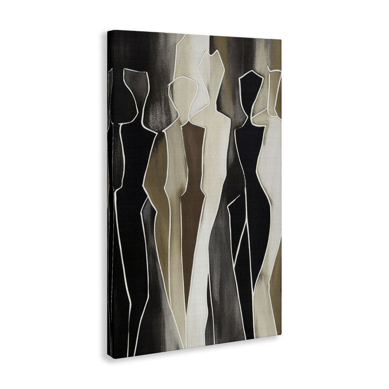 Earthy People Silhouettes Canvas, conception par LSR Creative Studio, H 24 po x l 16 po