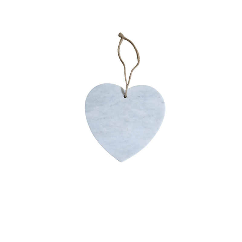 Geko Marble Heart Chopping Board 24X26cm, White