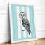 Striped Barn Owl Modern - Framed Print-1152167616-1152167623