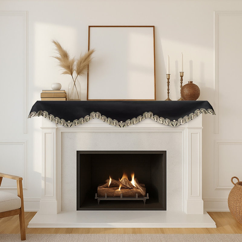 Chemin de table Anyce Collection, Noir / or