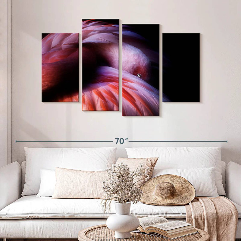Brampt Gradient Flamingo, 32" H x 52" W