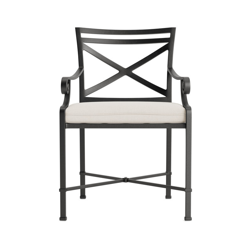 Venetian Outdoor Lounge Chair, Fusion Natural, Textured Pewter