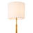 Kaiser 61.81'' Antique Brass/White Traditional Floor Lamp