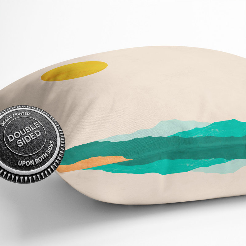 Nordic Minimalist Landscape No.1 Square Throw Cushion, 55cm H x 55cm W x 20cm D