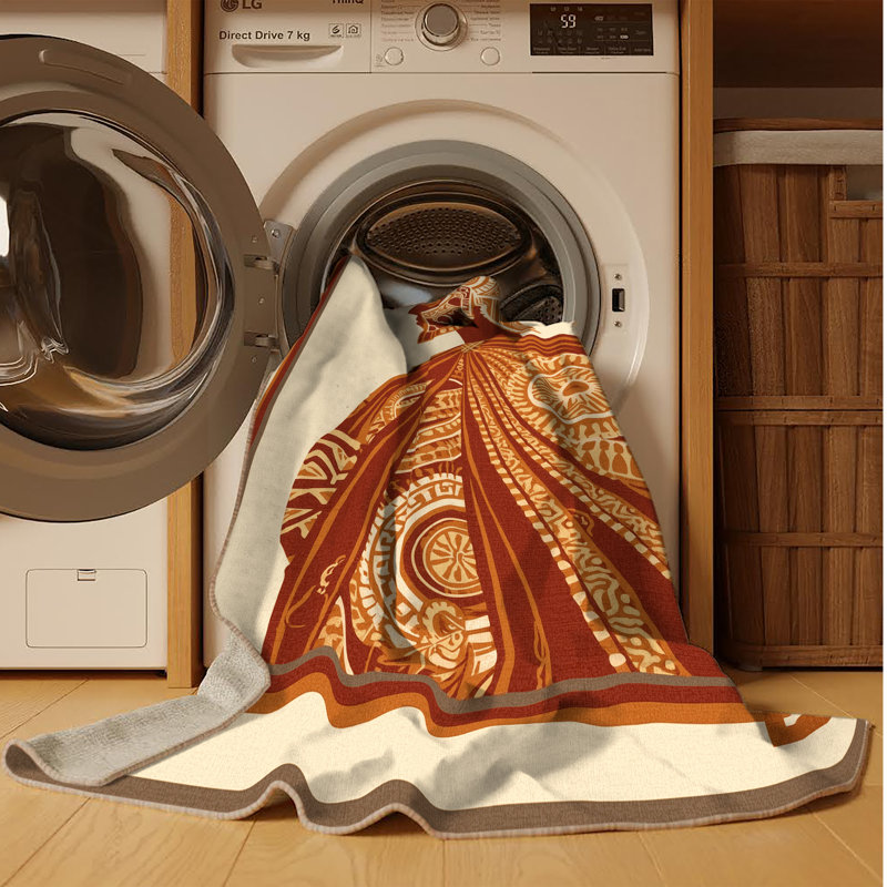 Tapis oriental beige lavable à la machine à poil court Macédonien Warrior, 5 x 7