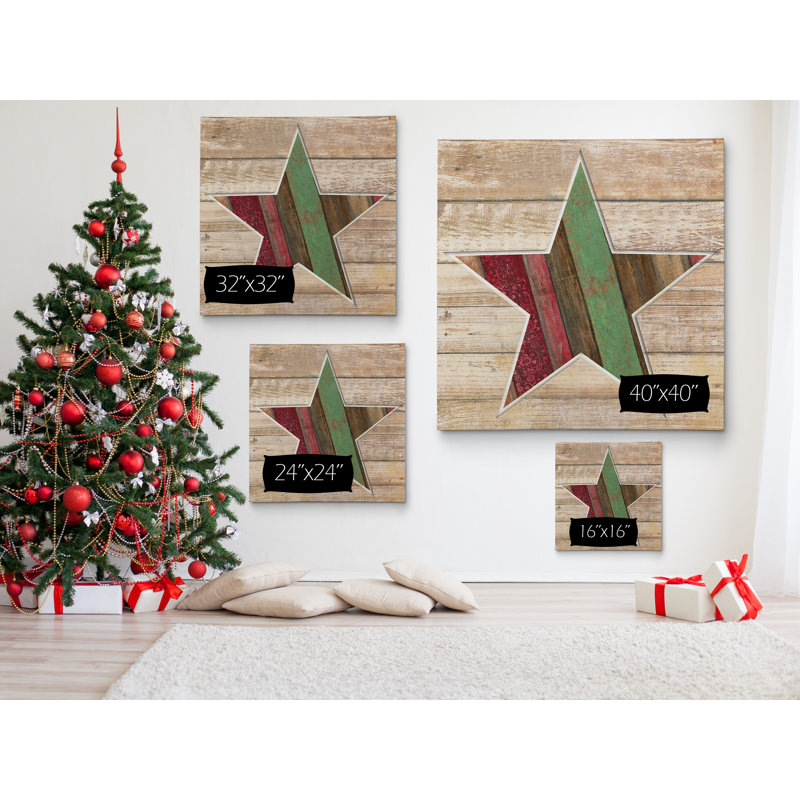 Holiday Holiday - Reproduction d'art graphique sur toile tendue, H 16 po x l 16 po x P 1 po, Toile tendue