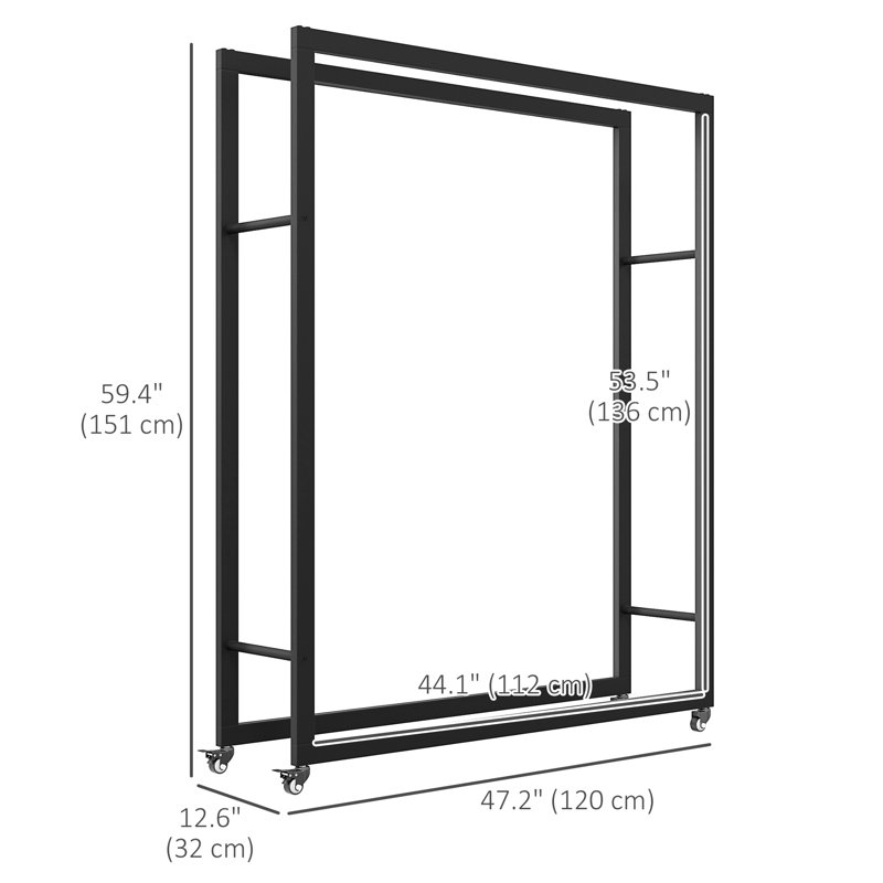 Support de rangement pour le bois de chauffage de 3,7 pi