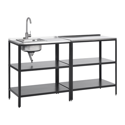 Beliani 160cm 2 Modular Outdoor Kitchen