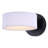 Jerricca 8.13 In. 1 Light Black Integrated LED Wall Light With White Fabric Shade