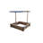 DD Home 45" x 45" Solid Wood Square Sandbox with Cover