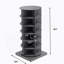 Armoire à chaussures grise 360 ° rotative 6 couches