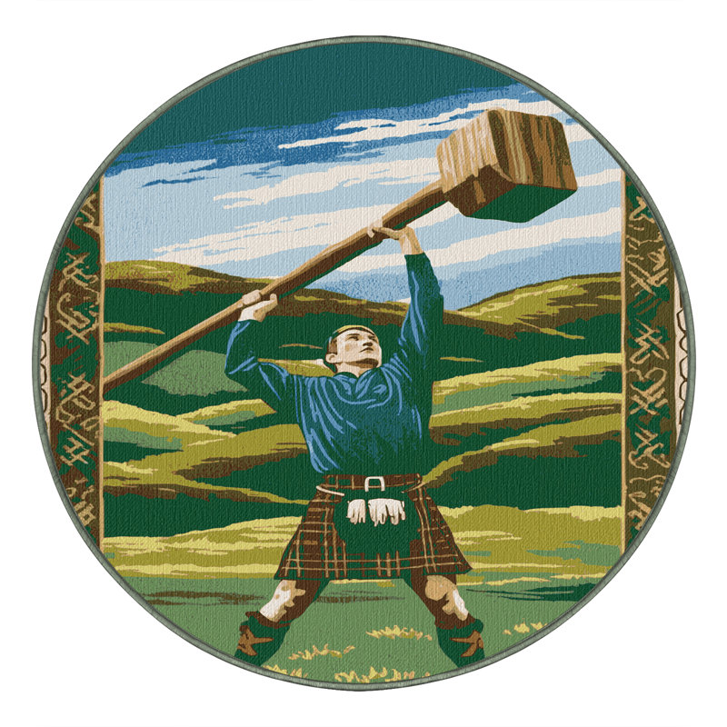  Tapis lavable Caber Toss, Rond 4 pi
