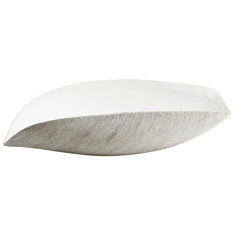 Selena Ceramic / Porcelain Tray, 4.25" H x 17.75" W x 7.5" D