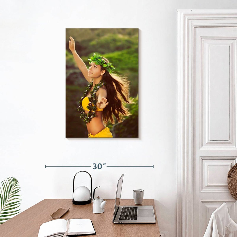 Enn Young Hula Dancer, 30" H x 20" W